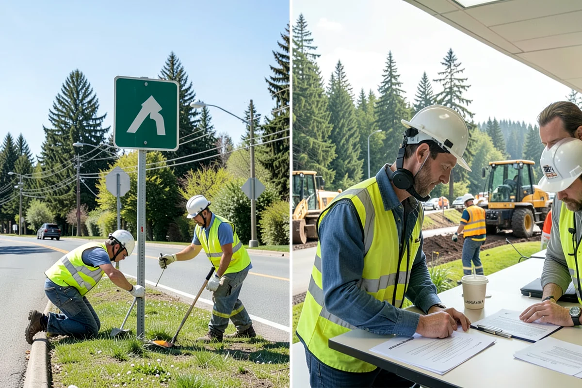 Concrete Flatwork in Shoreline, King County, WA - Review plan sheets and mark utilities before saw-cutting existing panels