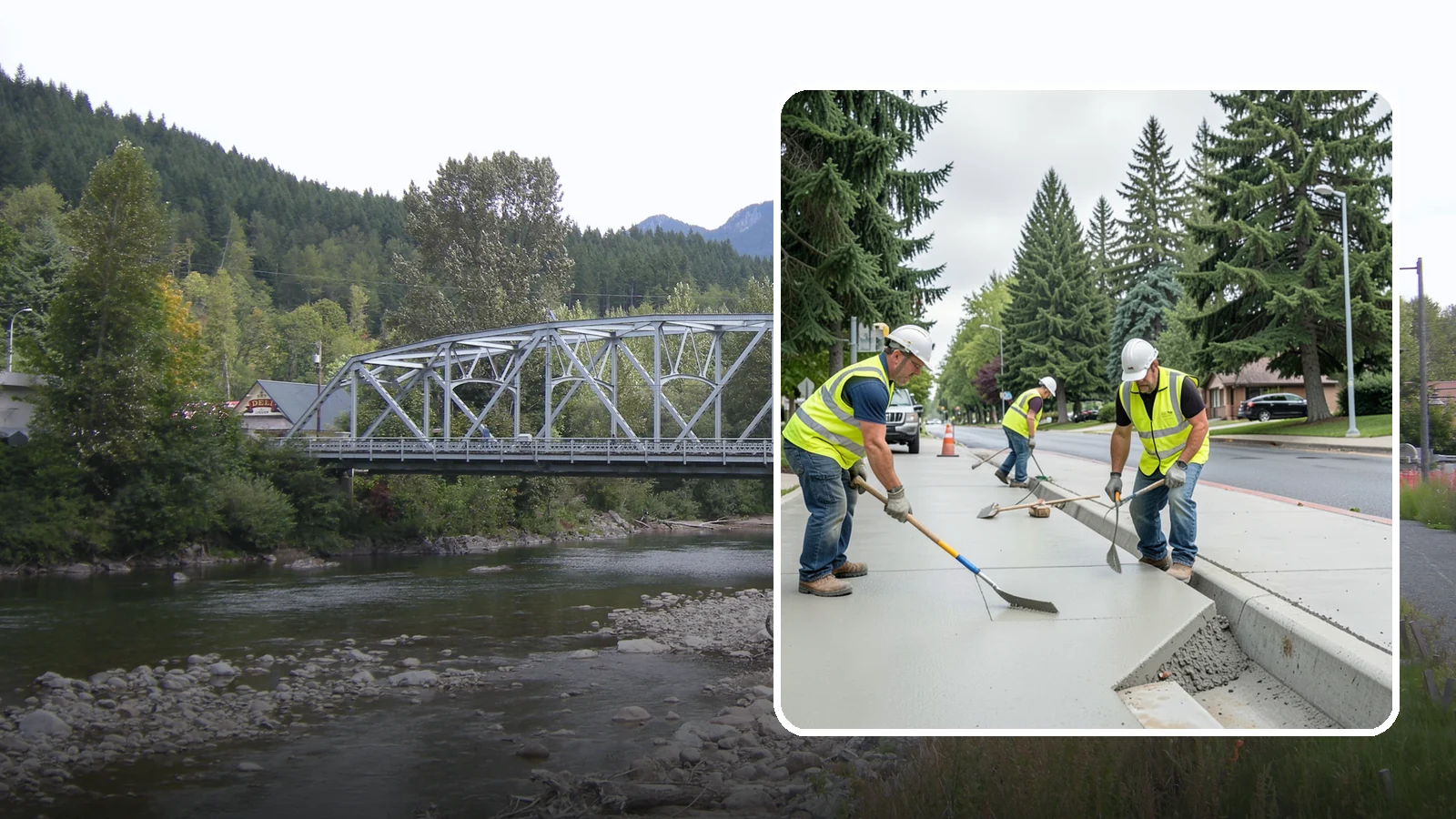 Concrete Flatwork in Skykomish, King County, WA - Poured concrete flatwork for sidewalks, walkways, and public slabs across municipal facilities in Western Washington.