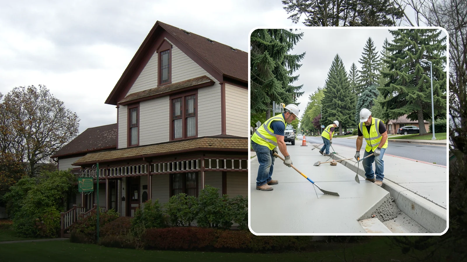 Concrete Flatwork in Sumner, Pierce County, WA - Poured concrete flatwork for sidewalks, walkways, and public slabs across municipal facilities in Western Washington.