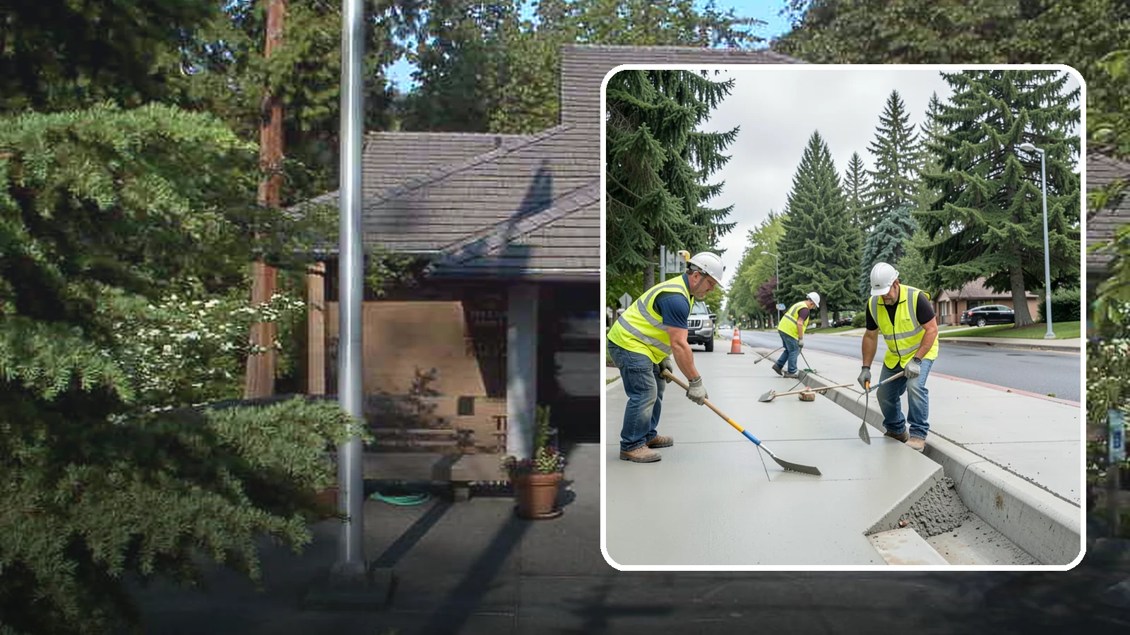 Concrete Flatwork in Yarrow Point, King County, WA - Poured concrete flatwork for sidewalks, walkways, and public slabs across municipal facilities in Western Washington.