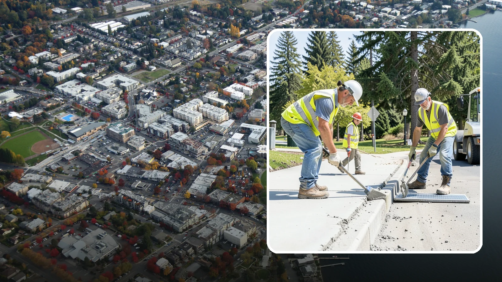 Concrete Grinding in Kirkland, King County, WA - Concrete grinding that levels uneven joints and surfaces to restore smooth, compliant pedestrian and access transitions.