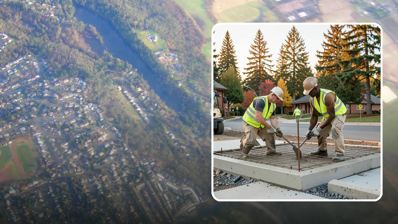 Concrete Pad Construction in Algona, King County, WA - Reinforced concrete pads for equipment, generators, transformers, and site amenities at public facilities.