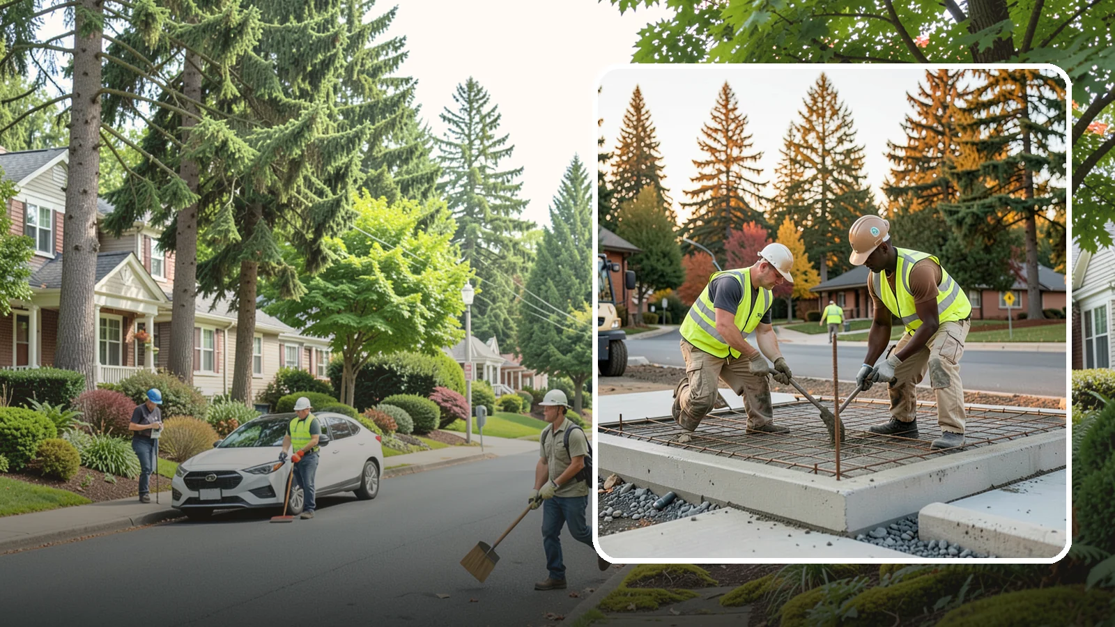 Concrete Pad Construction in Beaux Arts Village, King County, WA - Reinforced concrete pads for equipment, generators, transformers, and site amenities at public facilities.