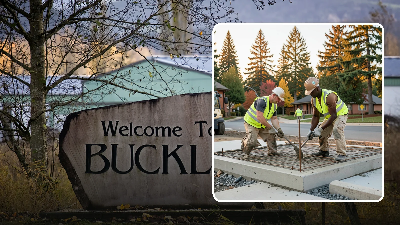 Concrete Pad Construction in Buckley, Pierce County, WA - Reinforced concrete pads for equipment, generators, transformers, and site amenities at public facilities.
