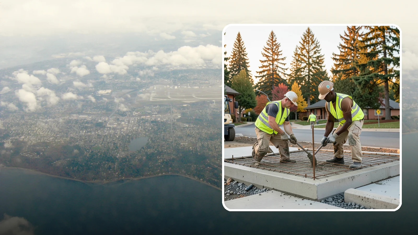 Concrete Pad Construction in Burien, King County, WA - Reinforced concrete pads for equipment, generators, transformers, and site amenities at public facilities.
