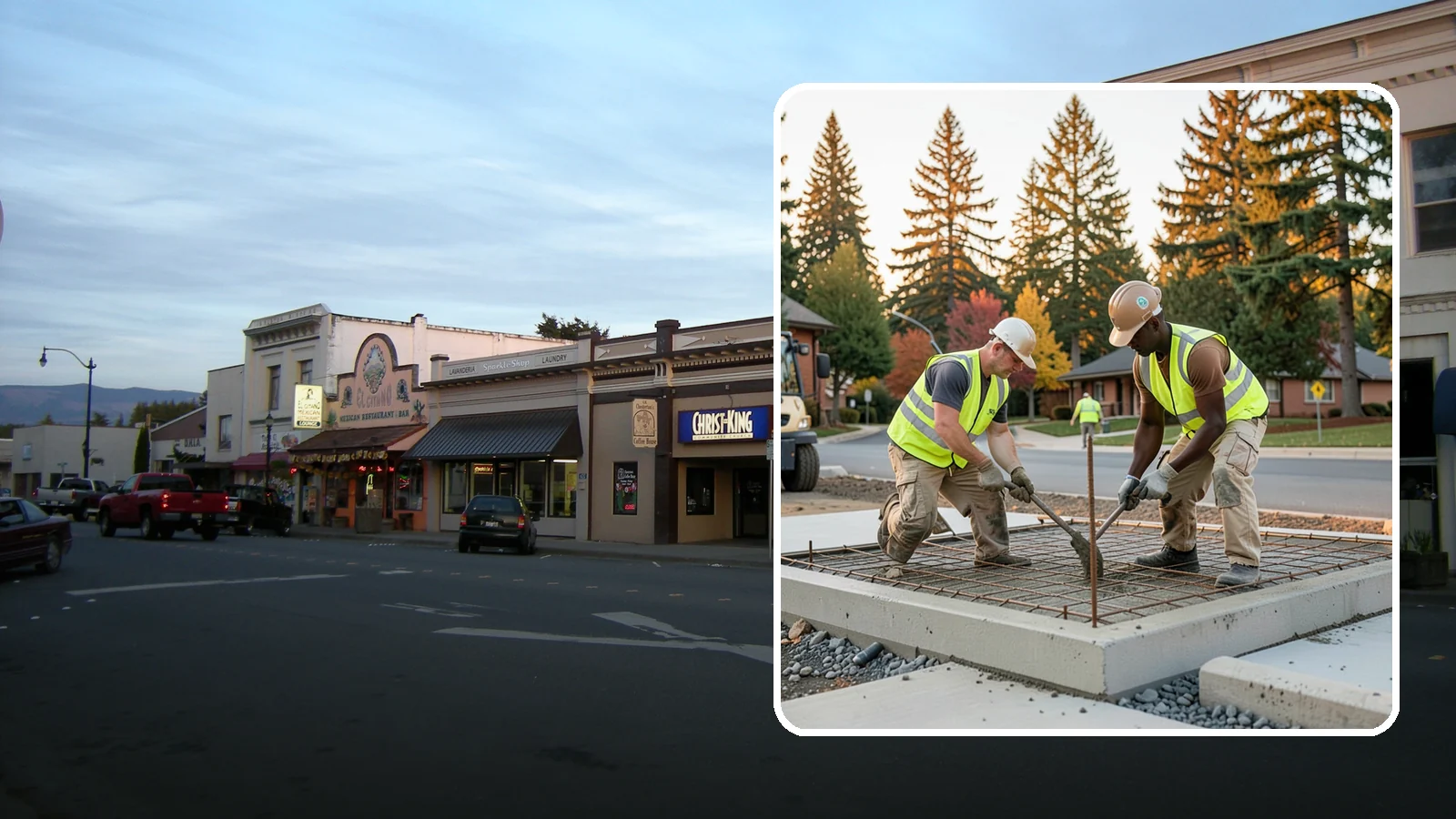 Concrete Pad Construction in Burlington, Skagit County, WA - Reinforced concrete pads for equipment, generators, transformers, and site amenities at public facilities.