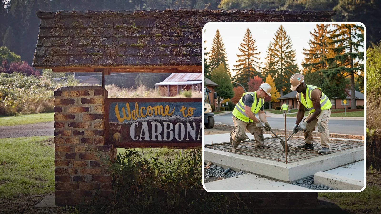 Concrete Pad Construction in Carbonado, Pierce County, WA - Reinforced concrete pads for equipment, generators, transformers, and site amenities at public facilities.