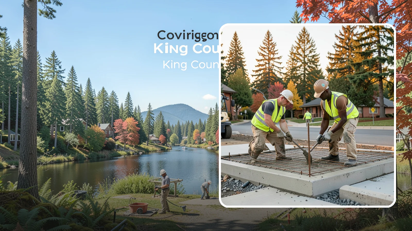 Concrete Pad Construction in Covington, King County, WA - Reinforced concrete pads for equipment, generators, transformers, and site amenities at public facilities.