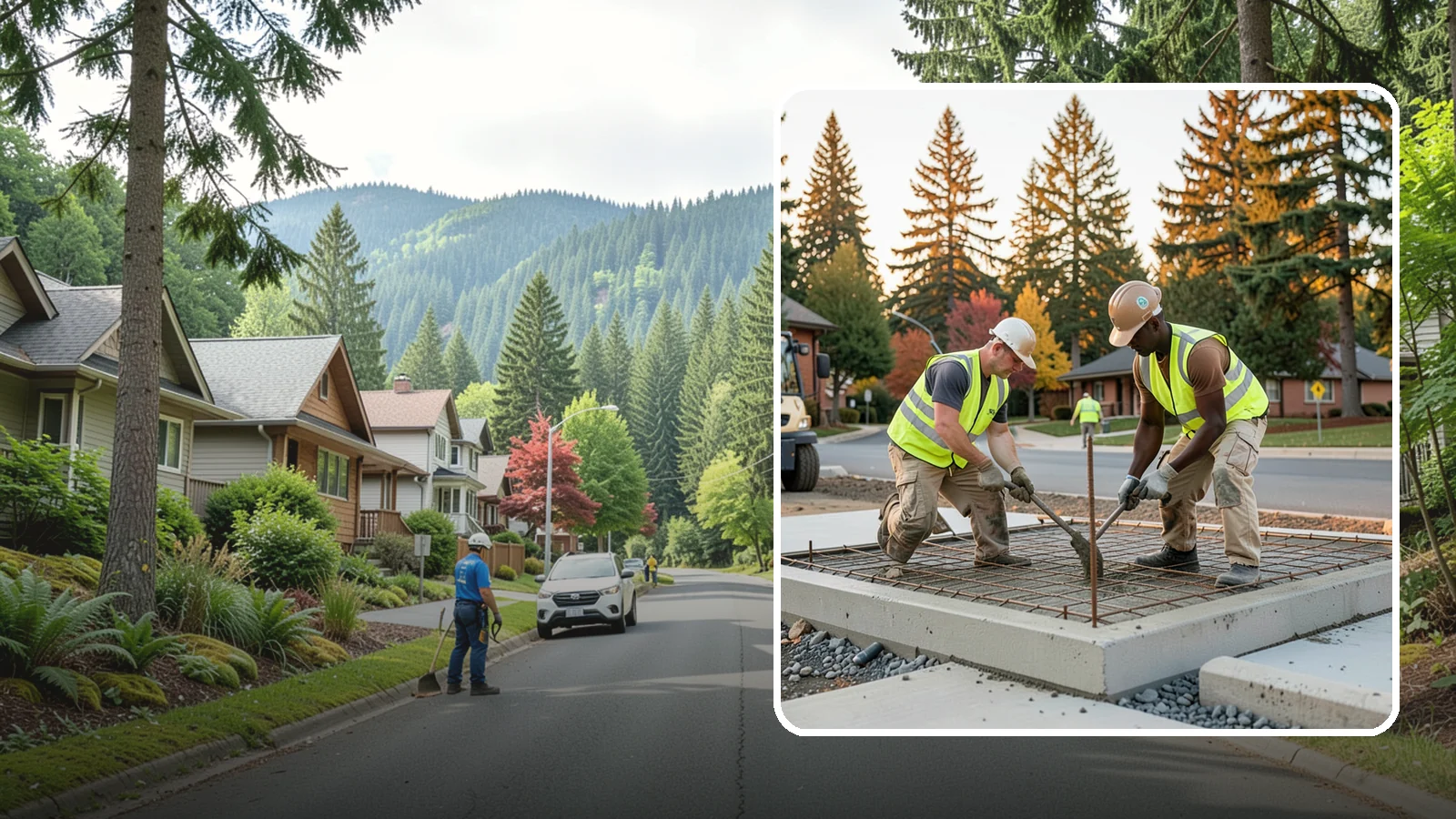 Concrete Pad Construction in Darrington, Snohomish County, WA - Reinforced concrete pads for equipment, generators, transformers, and site amenities at public facilities.
