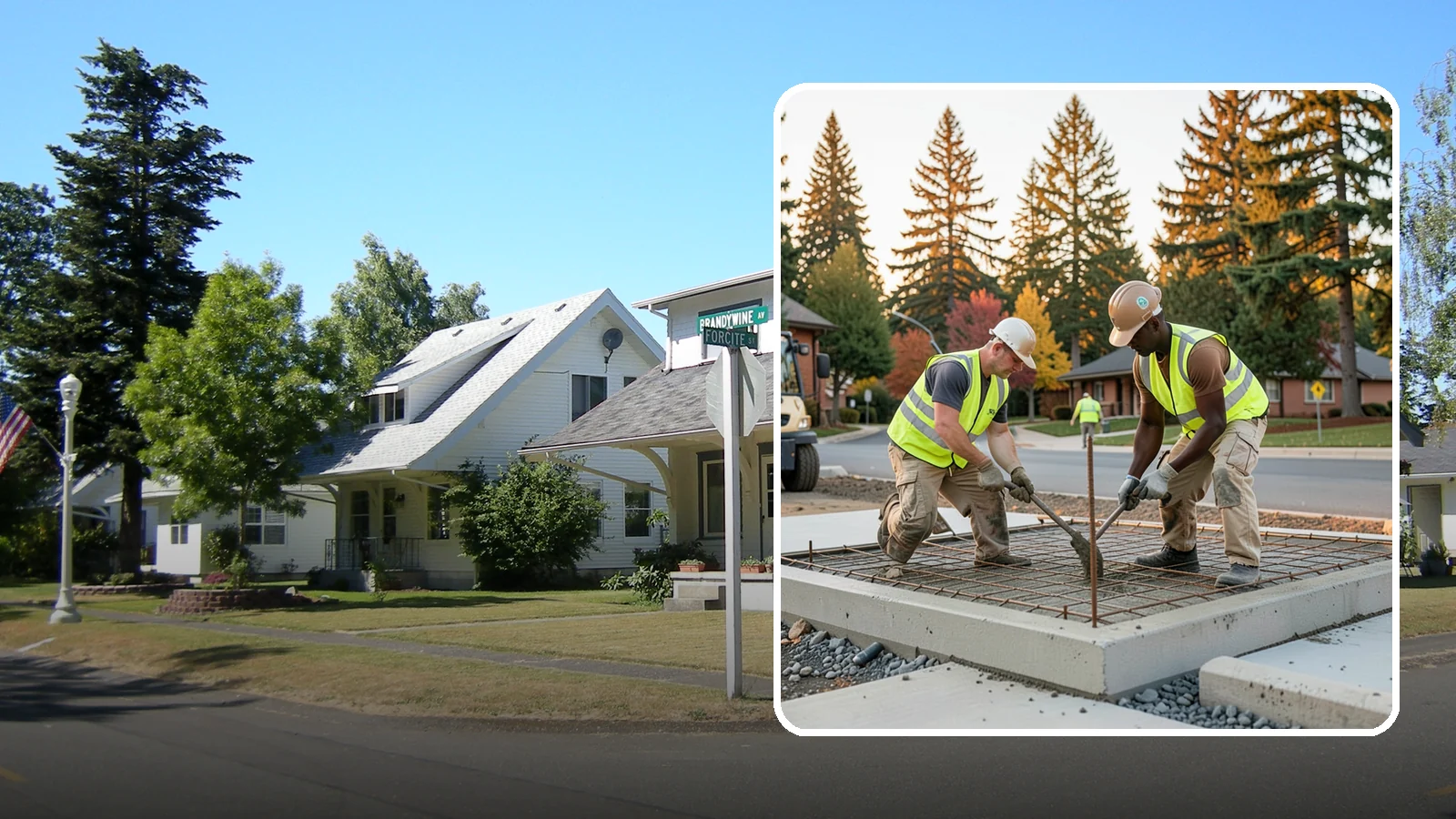 Concrete Pad Construction in DuPont, Pierce County, WA - Reinforced concrete pads for equipment, generators, transformers, and site amenities at public facilities.