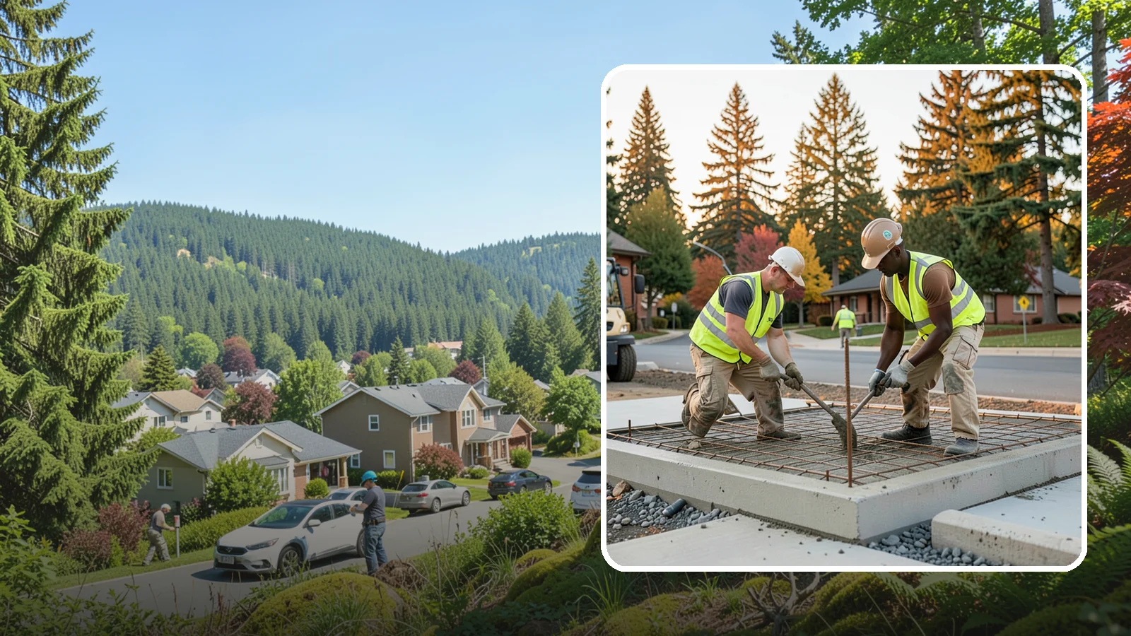 Concrete Pad Construction in Index, Snohomish County, WA - Reinforced concrete pads for equipment, generators, transformers, and site amenities at public facilities.