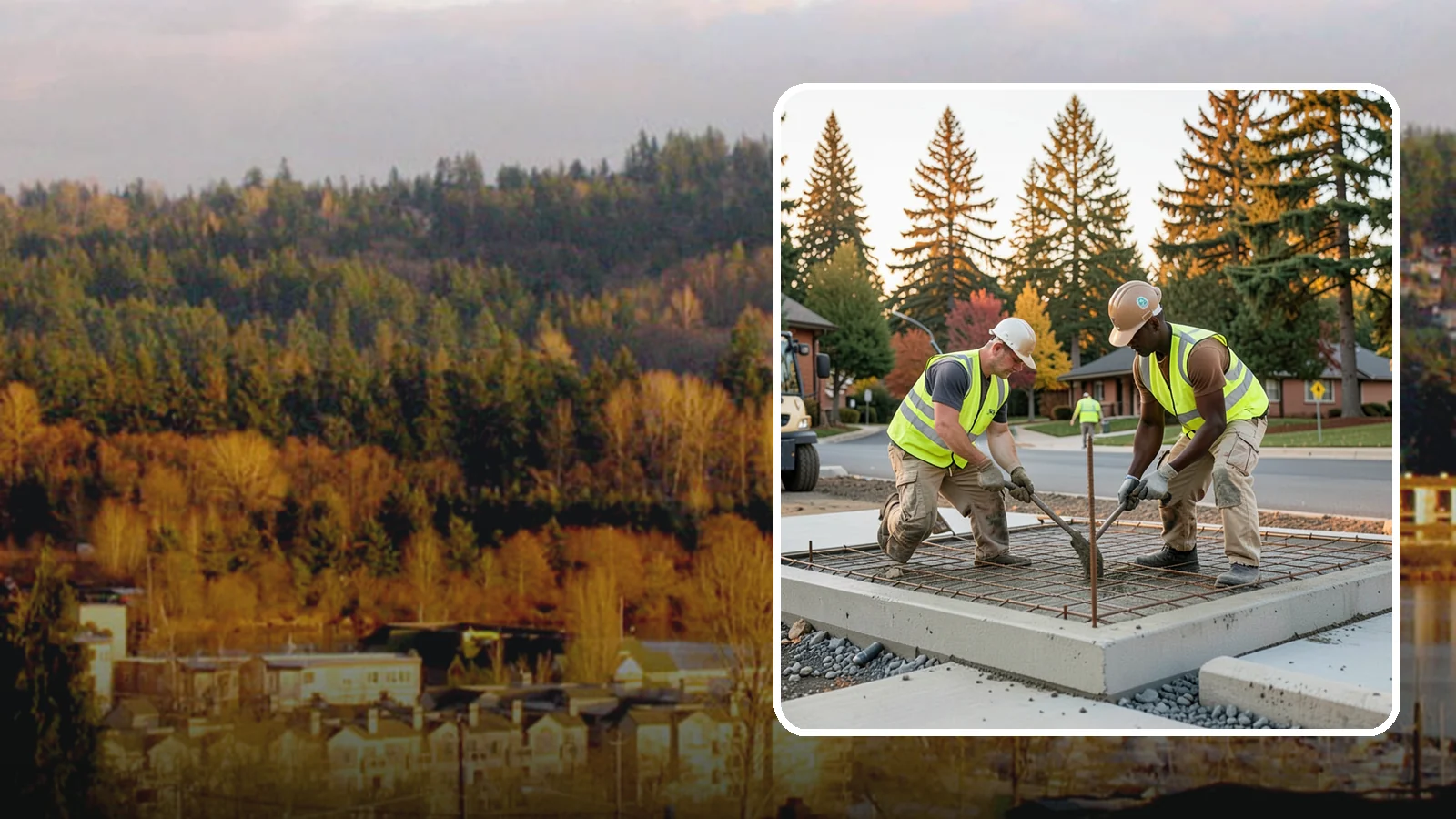 Concrete Pad Construction in Kenmore, King County, WA - Reinforced concrete pads for equipment, generators, transformers, and site amenities at public facilities.