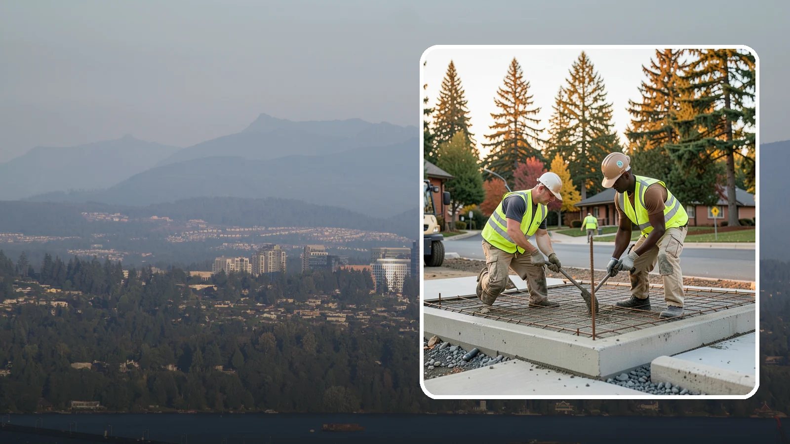 Concrete Pad Construction in Medina, King County, WA - Reinforced concrete pads for equipment, generators, transformers, and site amenities at public facilities.