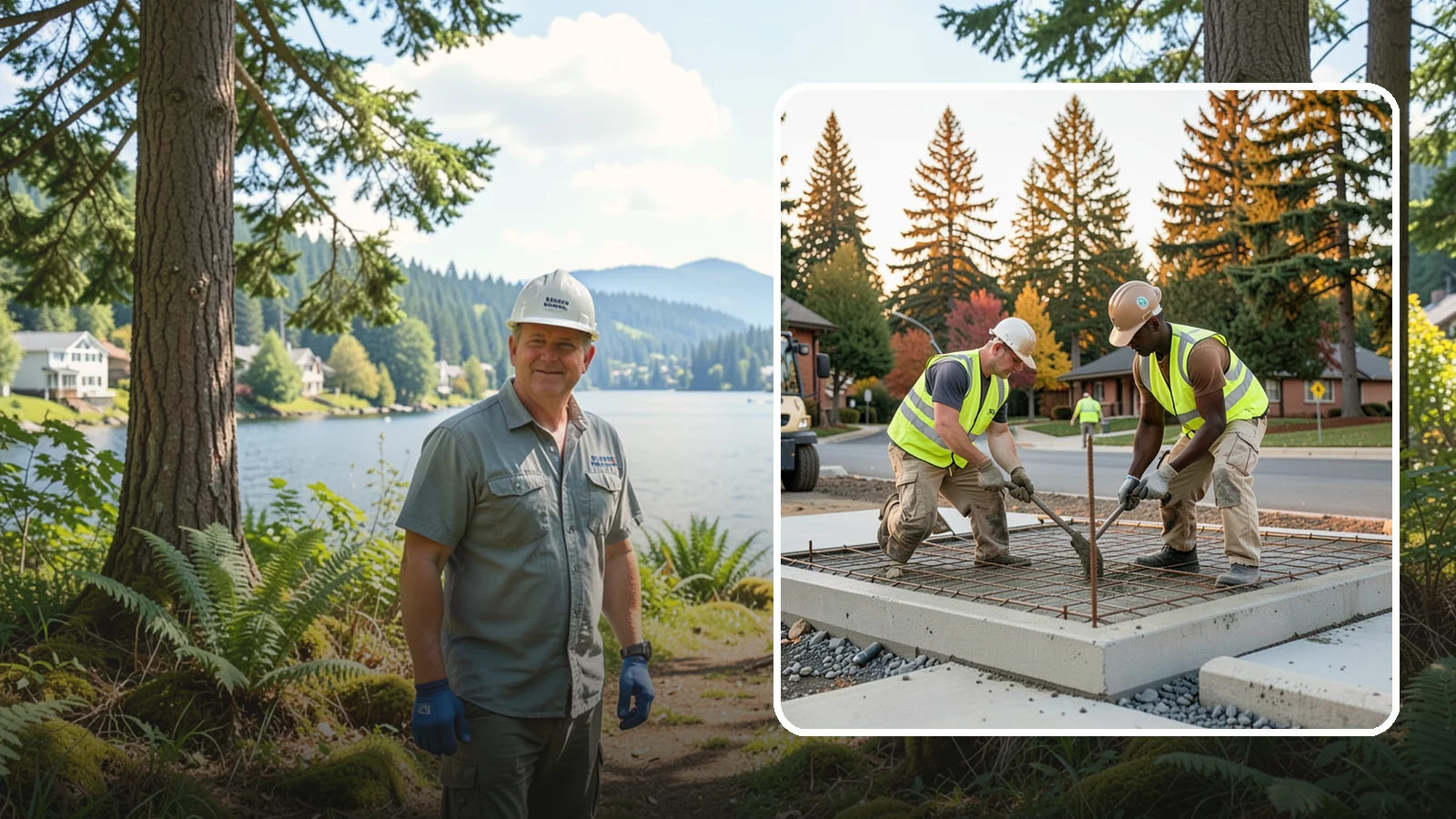 Concrete Pad Construction in Milton, King County, WA - Reinforced concrete pads for equipment, generators, transformers, and site amenities at public facilities.