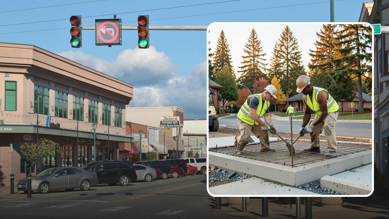 Concrete Pad Construction in Monroe, Snohomish County, WA - Reinforced concrete pads for equipment, generators, transformers, and site amenities at public facilities.