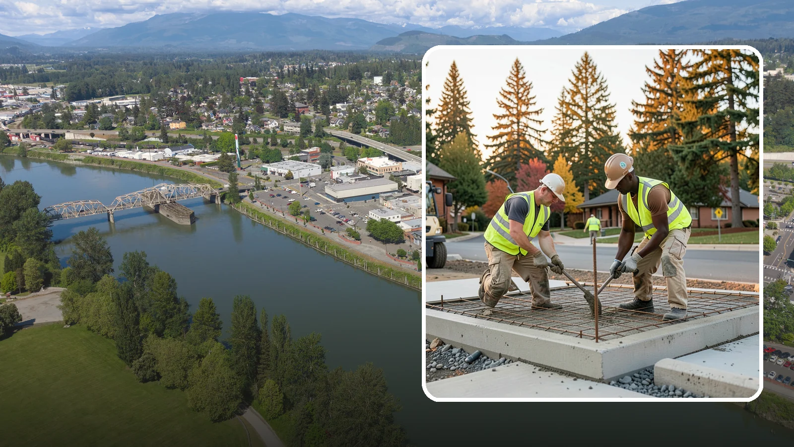 Concrete Pad Construction in Mount Vernon, Skagit County, WA - Reinforced concrete pads for equipment, generators, transformers, and site amenities at public facilities.