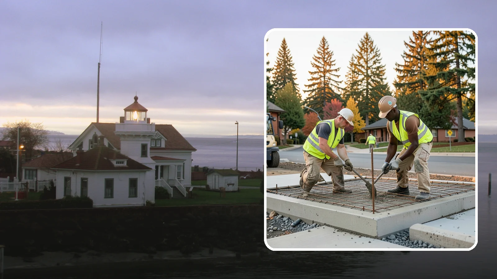 Concrete Pad Construction in Mukilteo, Snohomish County, WA - Reinforced concrete pads for equipment, generators, transformers, and site amenities at public facilities.