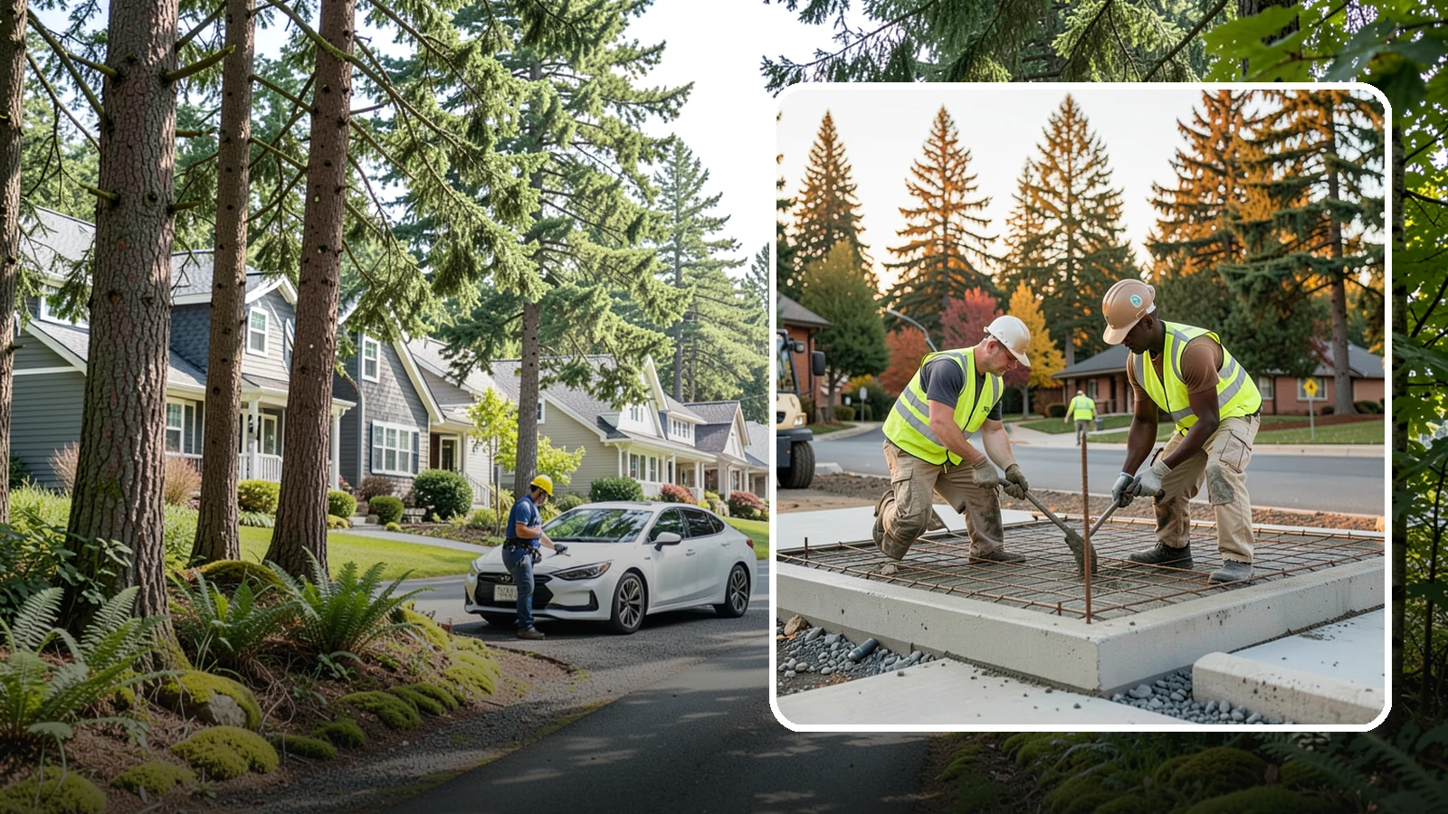 Concrete Pad Construction in Normandy Park, King County, WA - Reinforced concrete pads for equipment, generators, transformers, and site amenities at public facilities.