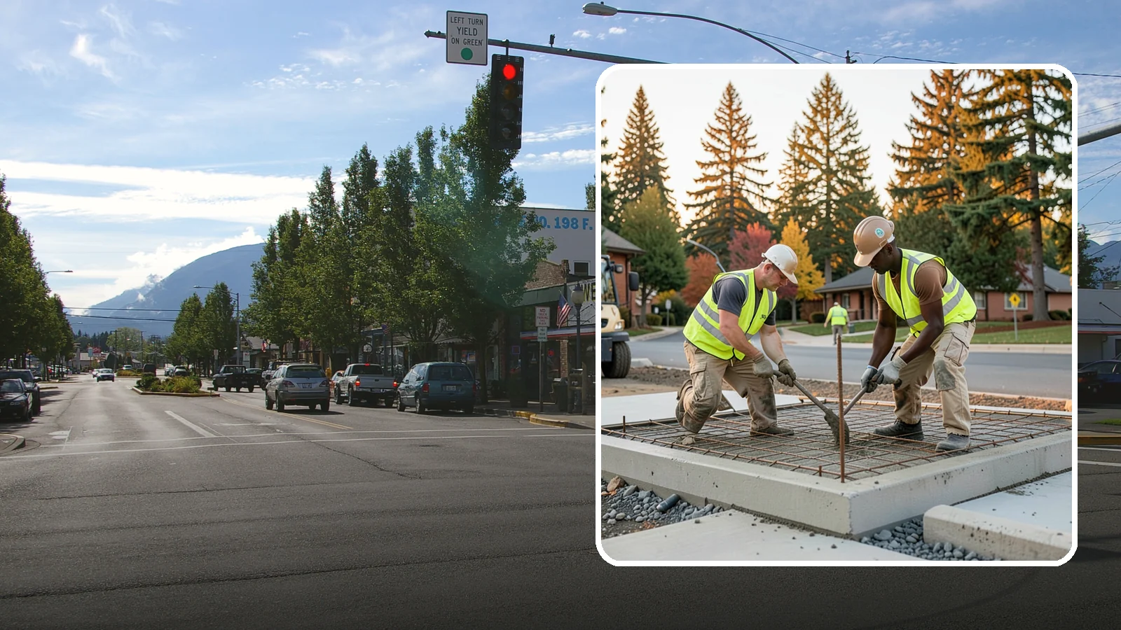 Concrete Pad Construction in North Bend, King County, WA - Reinforced concrete pads for equipment, generators, transformers, and site amenities at public facilities.