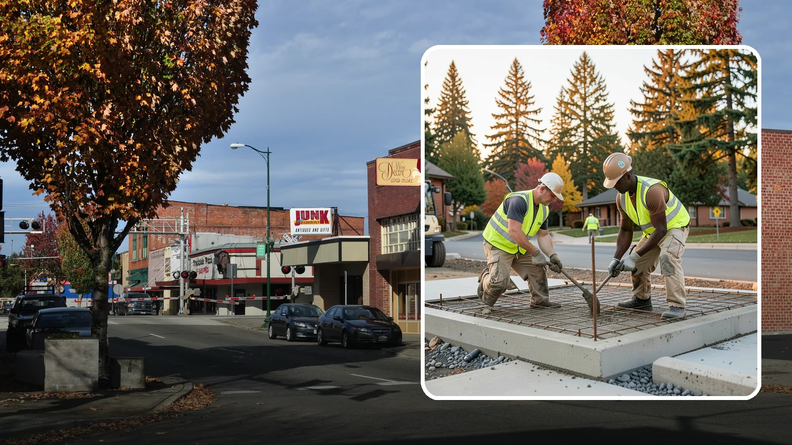 Concrete Pad Construction in Puyallup, Pierce County, WA - Reinforced concrete pads for equipment, generators, transformers, and site amenities at public facilities.