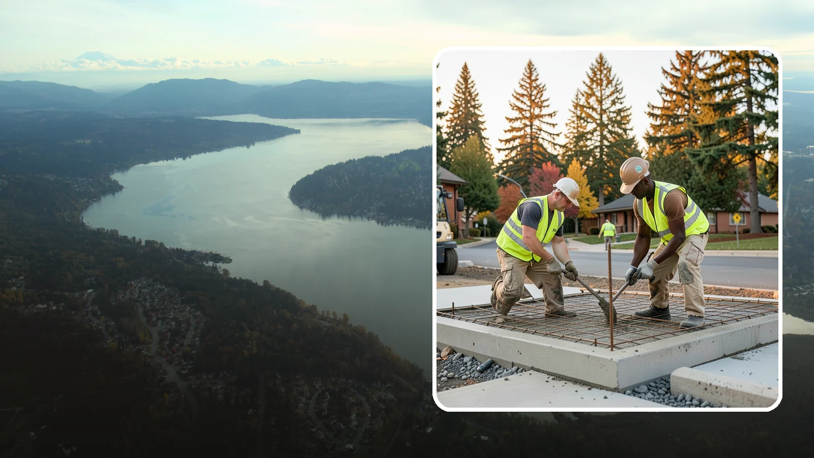 Concrete Pad Construction in Sammamish, King County, WA - Reinforced concrete pads for equipment, generators, transformers, and site amenities at public facilities.