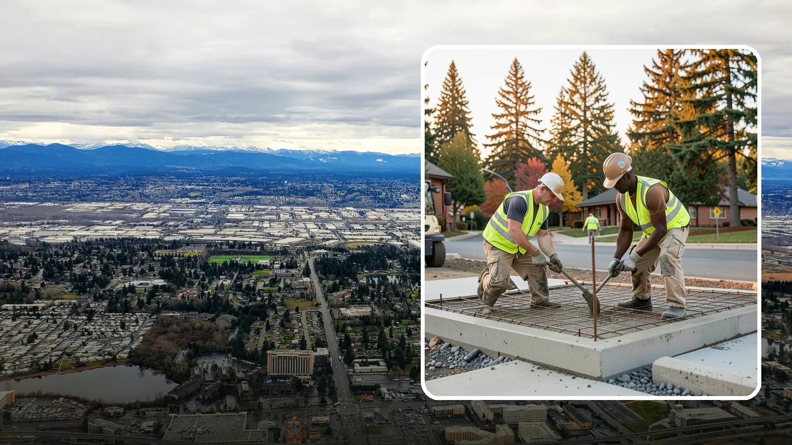 Concrete Pad Construction in SeaTac, King County, WA - Reinforced concrete pads for equipment, generators, transformers, and site amenities at public facilities.