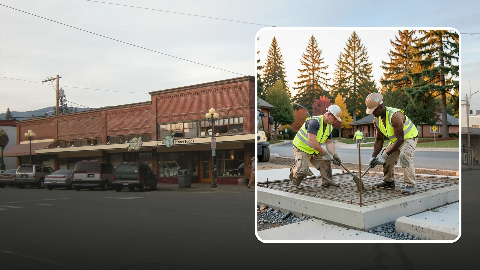 Concrete Pad Construction in Sedro-Woolley, Skagit County, WA - Reinforced concrete pads for equipment, generators, transformers, and site amenities at public facilities.