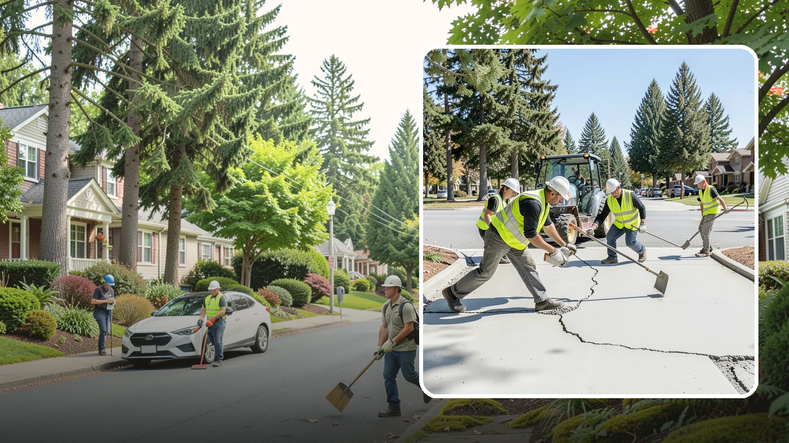 Concrete Repairs in Beaux Arts Village, King County, WA - We repair spalled, cracked, and settled public concrete flatwork to restore safe, code-compliant surfaces.