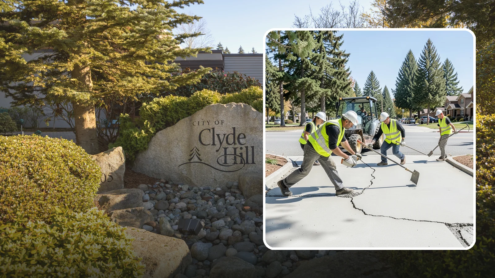 Concrete Repairs in Clyde Hill, King County, WA - We repair spalled, cracked, and settled public concrete flatwork to restore safe, code-compliant surfaces.