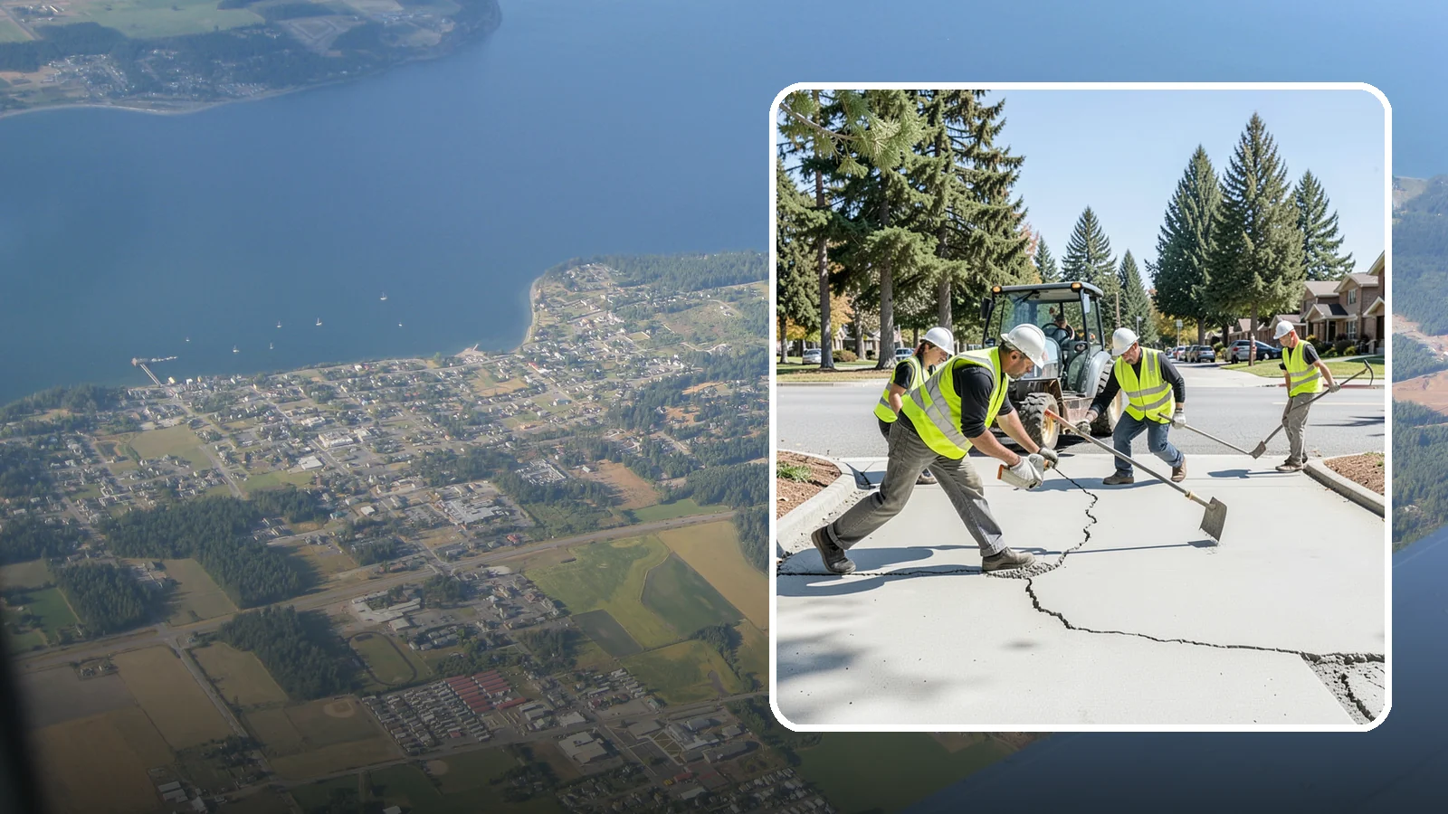 Concrete Repairs in Coupeville, Island County, WA - We repair spalled, cracked, and settled public concrete flatwork to restore safe, code-compliant surfaces.
