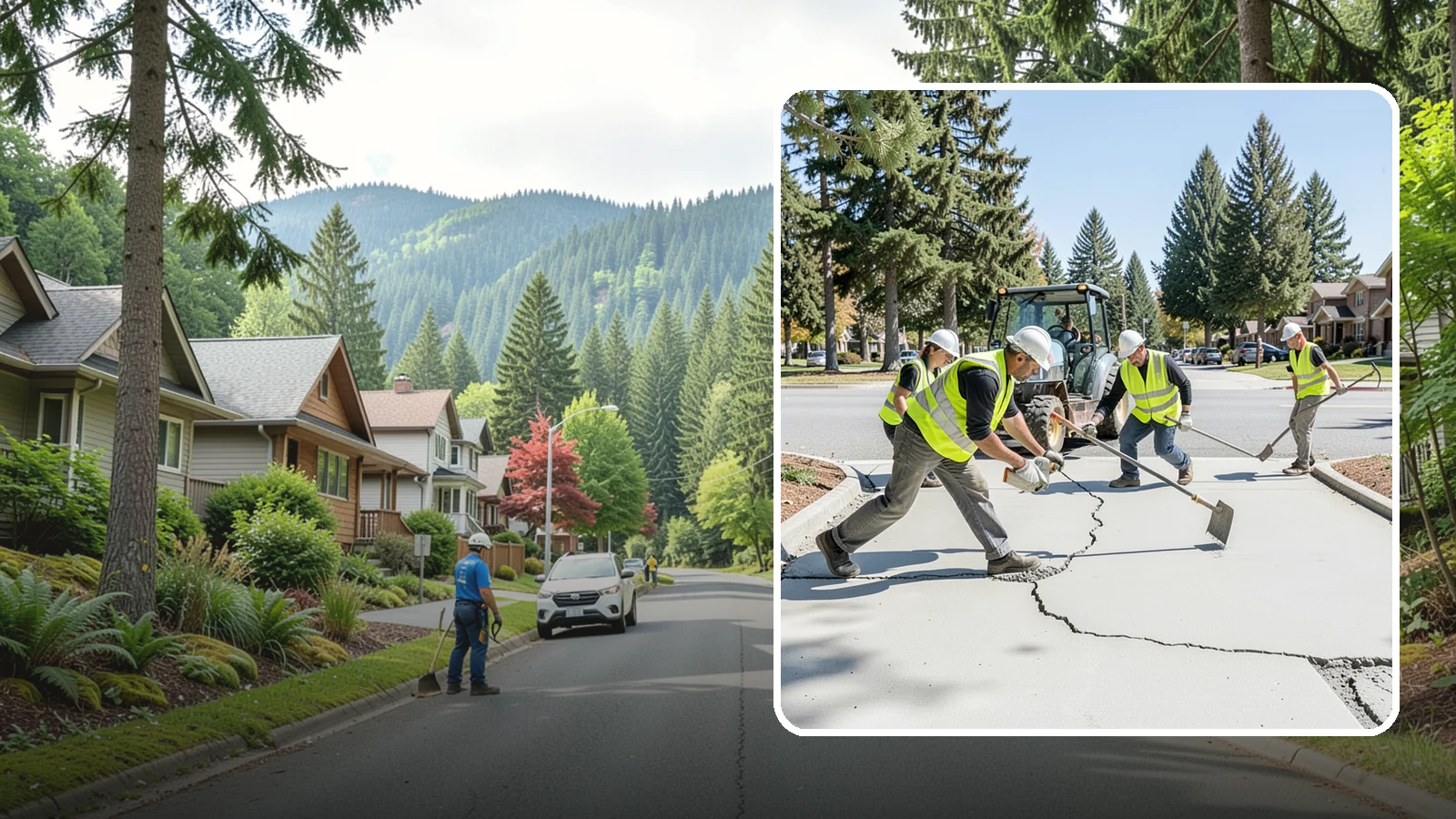Concrete Repairs in Darrington, Snohomish County, WA - We repair spalled, cracked, and settled public concrete flatwork to restore safe, code-compliant surfaces.