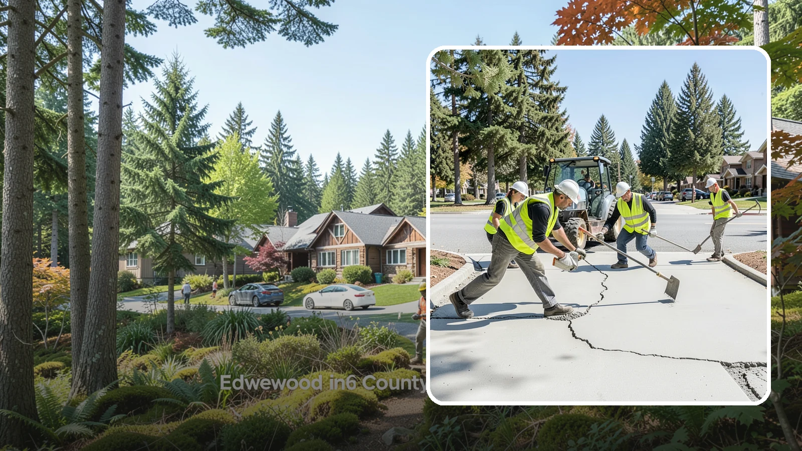 Concrete Repairs in Edgewood, Pierce County, WA - We repair spalled, cracked, and settled public concrete flatwork to restore safe, code-compliant surfaces.