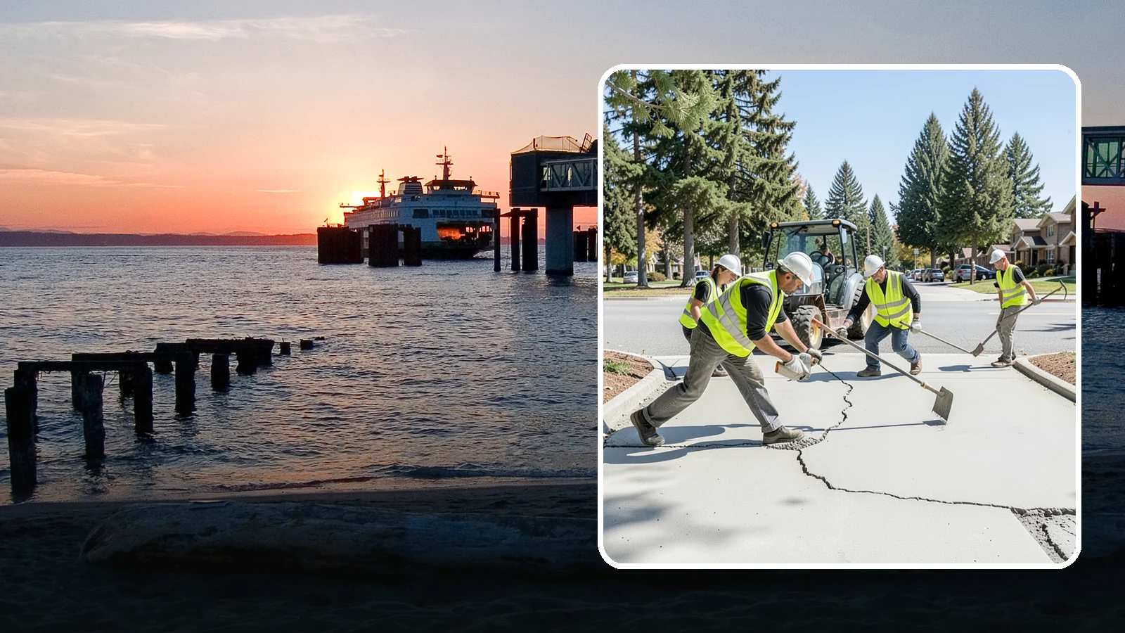 Concrete Repairs in Edmonds, Snohomish County, WA - We repair spalled, cracked, and settled public concrete flatwork to restore safe, code-compliant surfaces.