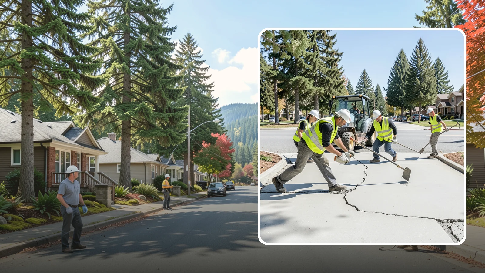 Concrete Repairs in Hunts Point, King County, WA - We repair spalled, cracked, and settled public concrete flatwork to restore safe, code-compliant surfaces.