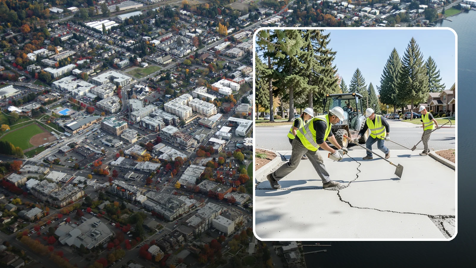 Concrete Repairs in Kirkland, King County, WA - We repair spalled, cracked, and settled public concrete flatwork to restore safe, code-compliant surfaces.