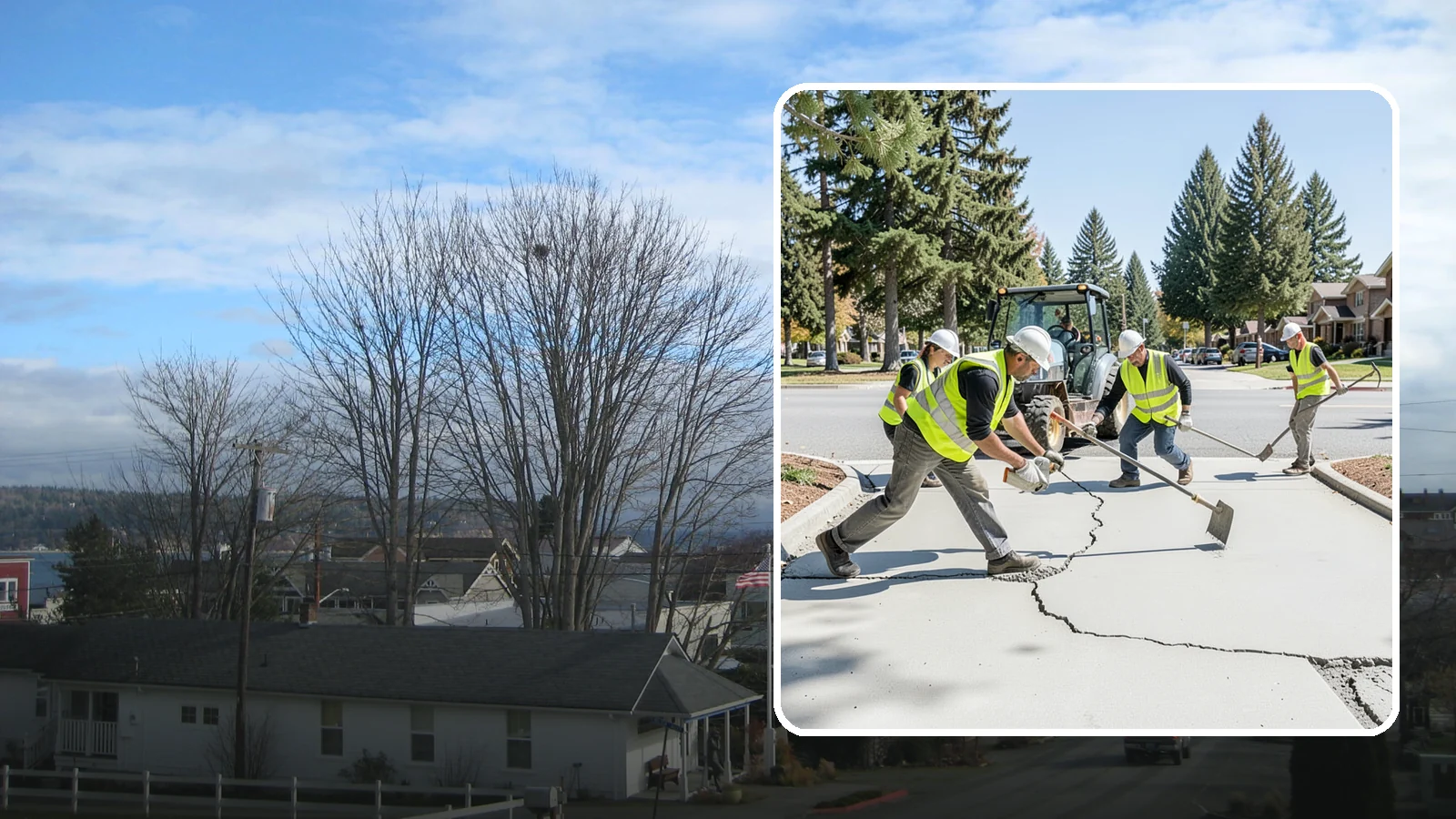 Concrete Repairs in Langley, Island County, WA - We repair spalled, cracked, and settled public concrete flatwork to restore safe, code-compliant surfaces.