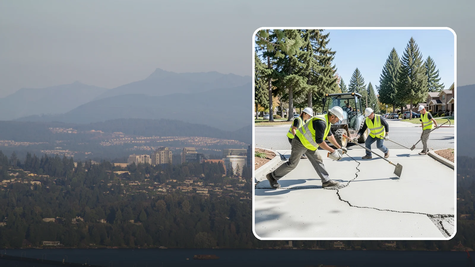 Concrete Repairs in Medina, King County, WA - We repair spalled, cracked, and settled public concrete flatwork to restore safe, code-compliant surfaces.