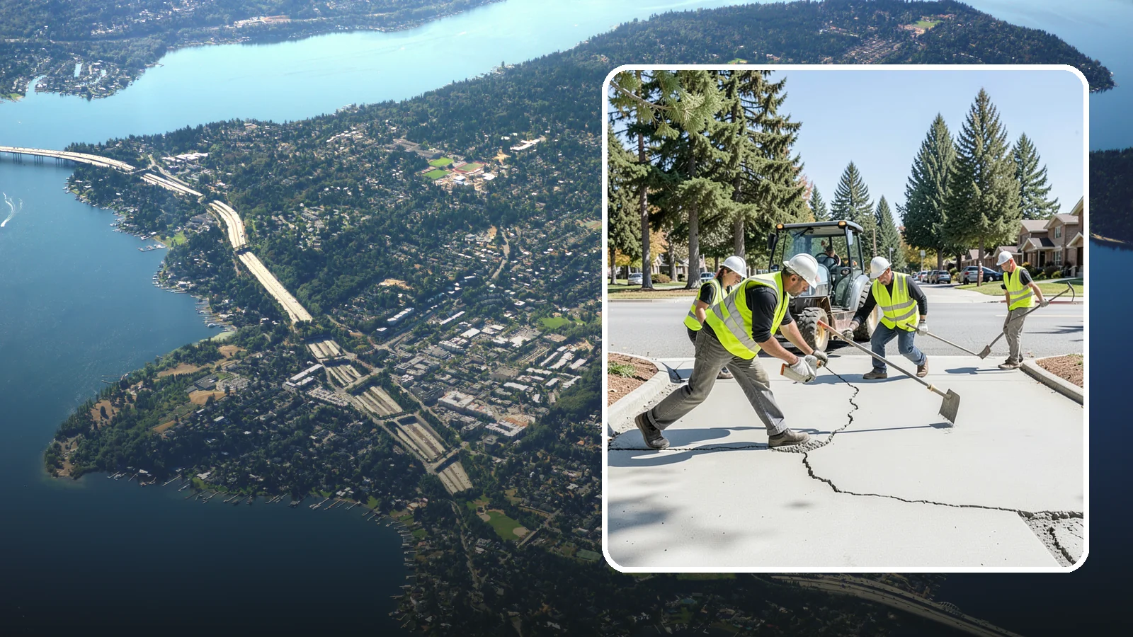 Concrete Repairs in Mercer Island, King County, WA - We repair spalled, cracked, and settled public concrete flatwork to restore safe, code-compliant surfaces.