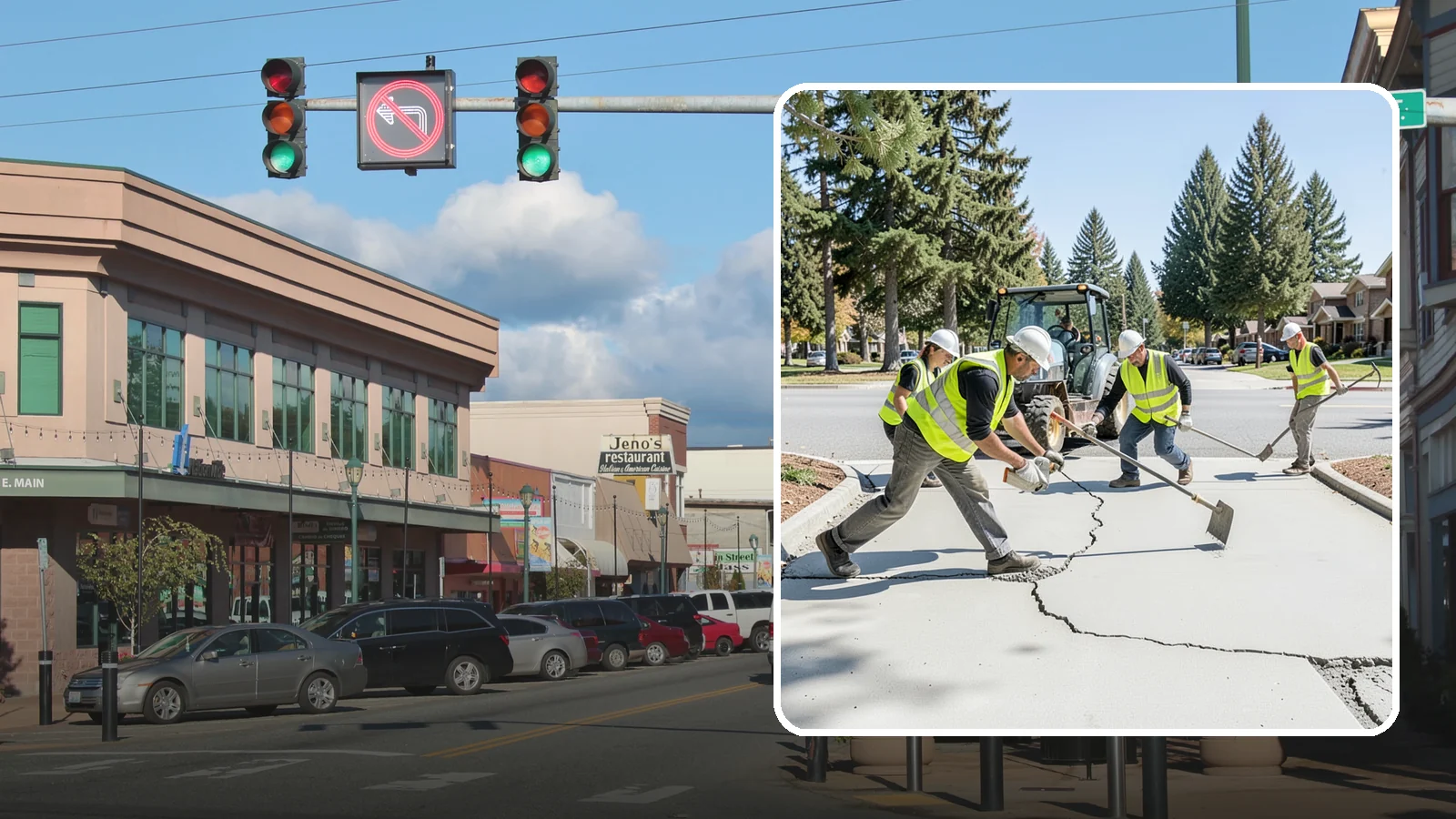 Concrete Repairs in Monroe, Snohomish County, WA - We repair spalled, cracked, and settled public concrete flatwork to restore safe, code-compliant surfaces.