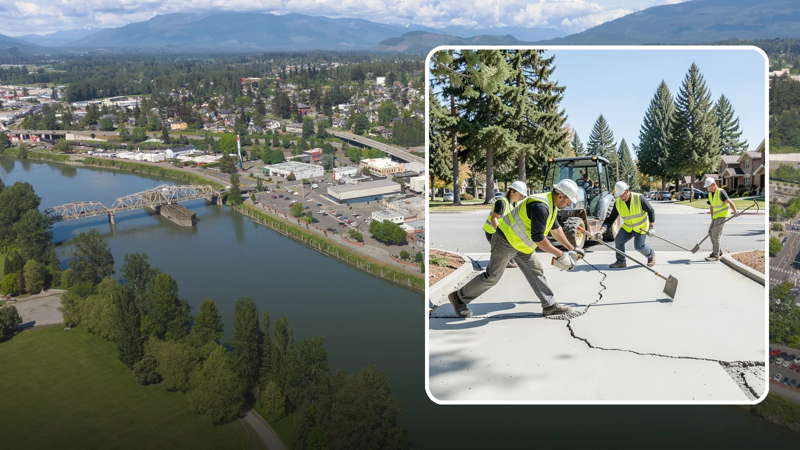 Concrete Repairs in Mount Vernon, Skagit County, WA - We repair spalled, cracked, and settled public concrete flatwork to restore safe, code-compliant surfaces.