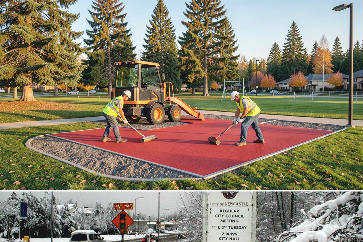 Concrete Repairs in Newcastle, King County, WA - Concrete placement favors the drier, milder season so temperature and moisture support proper curing and finish quality.