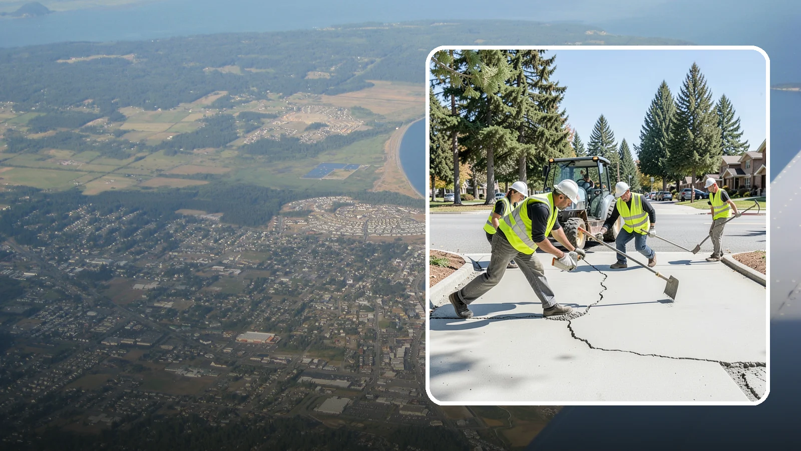 Concrete Repairs in Oak Harbor, Island County, WA - We repair spalled, cracked, and settled public concrete flatwork to restore safe, code-compliant surfaces.