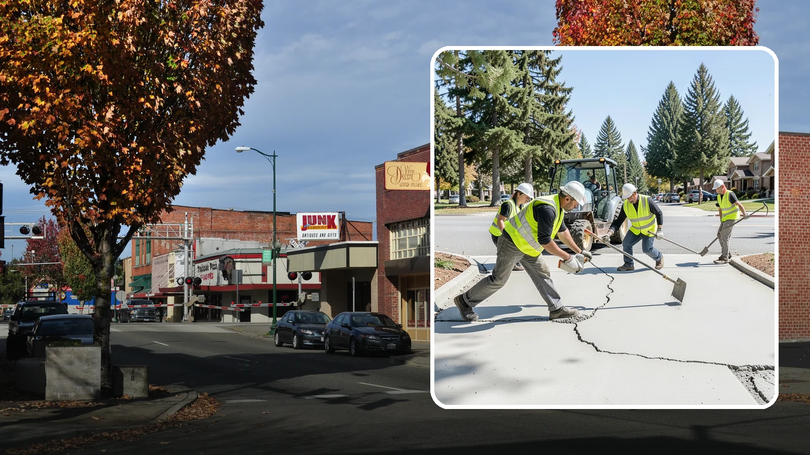 Concrete Repairs in Puyallup, Pierce County, WA - We repair spalled, cracked, and settled public concrete flatwork to restore safe, code-compliant surfaces.