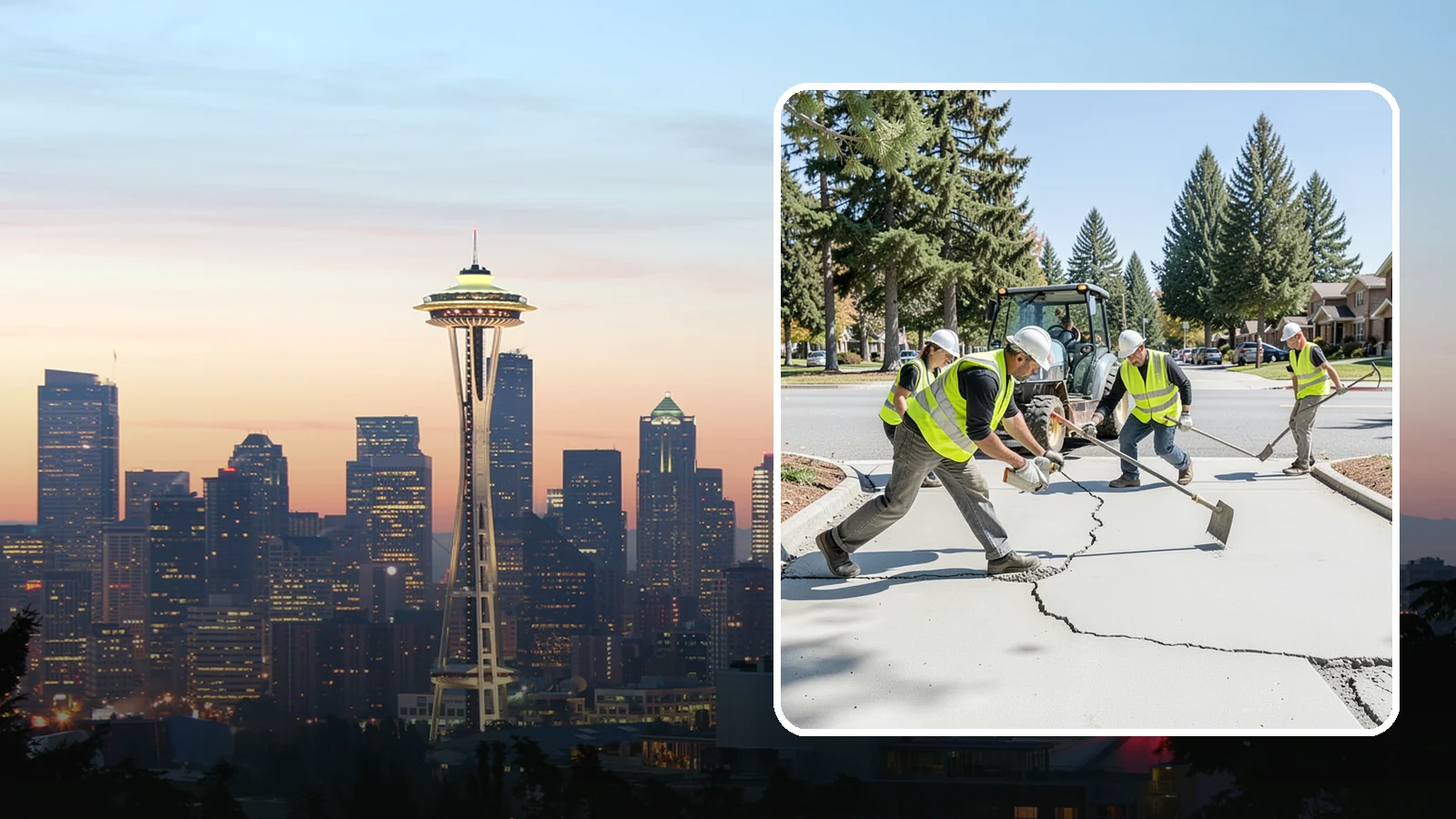 Concrete Repairs in Seattle, King County, WA - We repair spalled, cracked, and settled public concrete flatwork to restore safe, code-compliant surfaces.