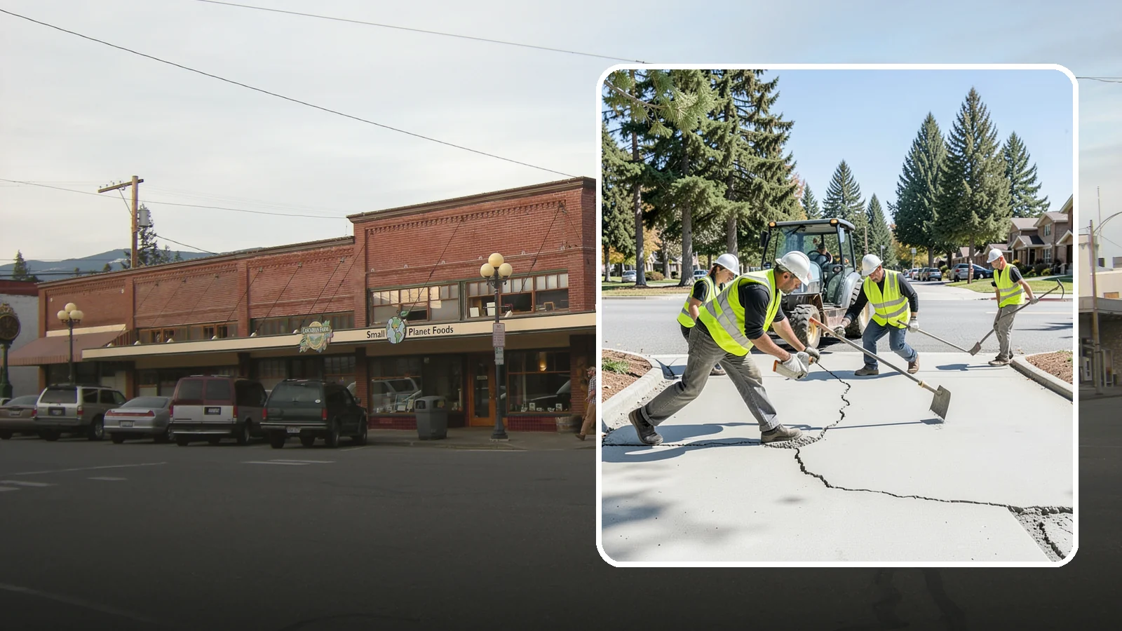 Concrete Repairs in Sedro-Woolley, Skagit County, WA - We repair spalled, cracked, and settled public concrete flatwork to restore safe, code-compliant surfaces.