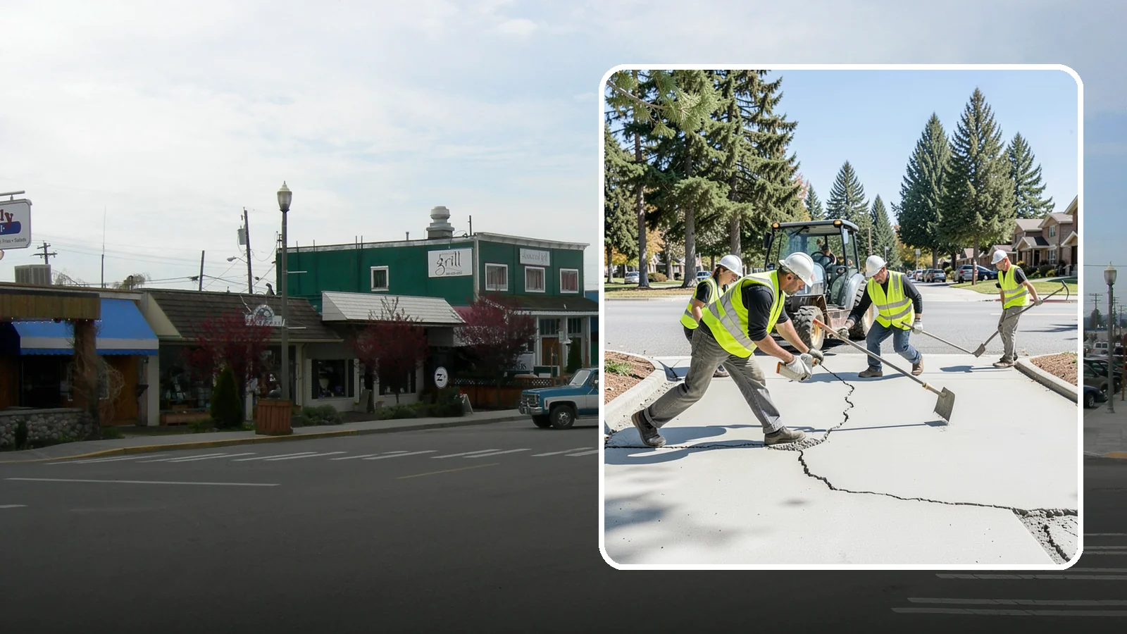 Concrete Repairs in Stanwood, Snohomish County, WA - We repair spalled, cracked, and settled public concrete flatwork to restore safe, code-compliant surfaces.