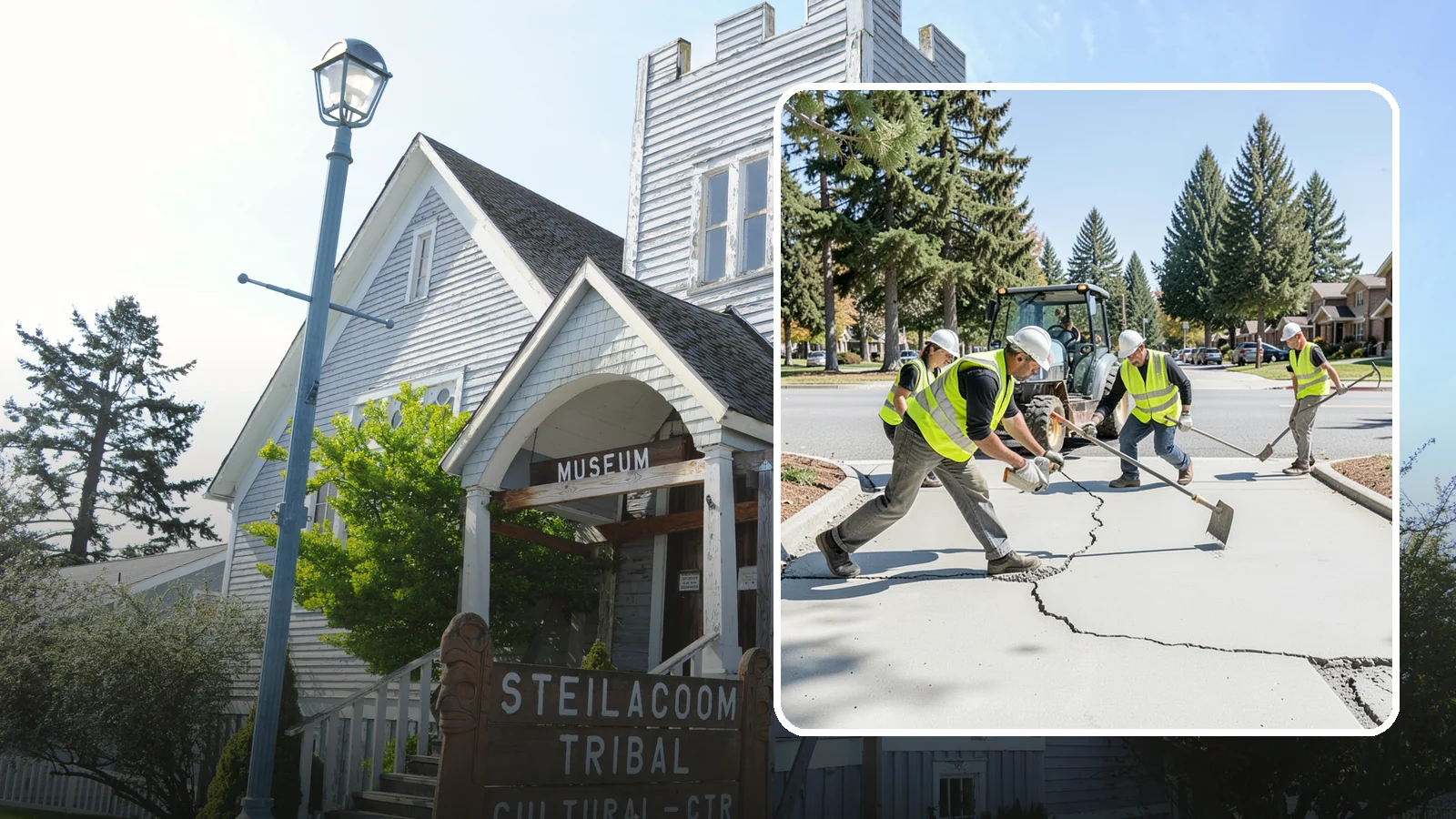 Concrete Repairs in Steilacoom, Pierce County, WA - We repair spalled, cracked, and settled public concrete flatwork to restore safe, code-compliant surfaces.
