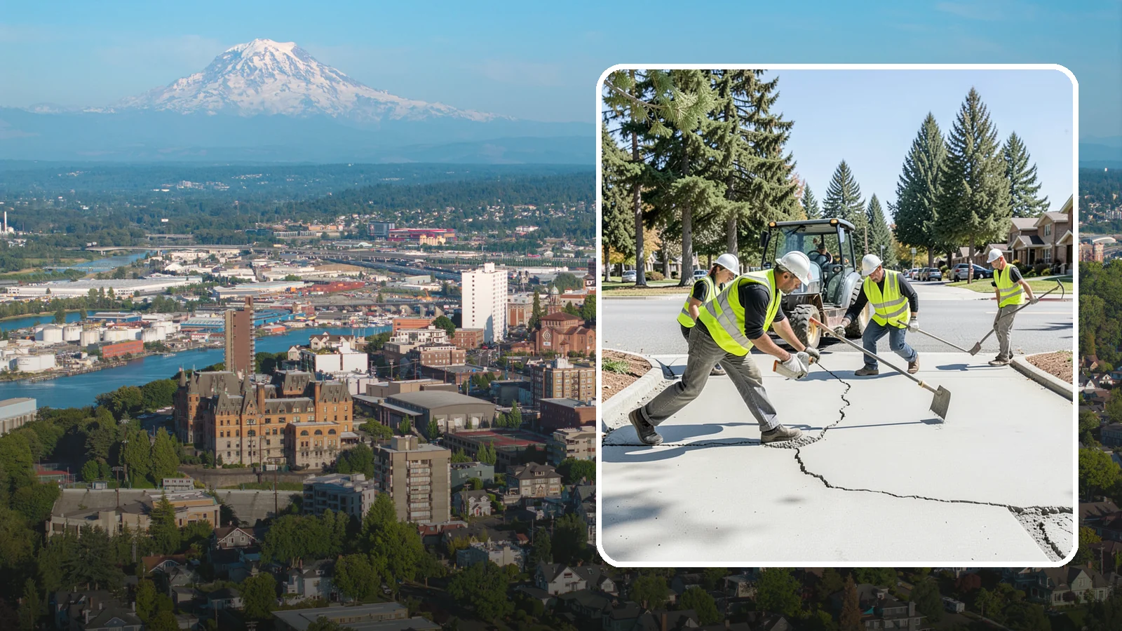 Concrete Repairs in Tacoma, Pierce County, WA - We repair spalled, cracked, and settled public concrete flatwork to restore safe, code-compliant surfaces.