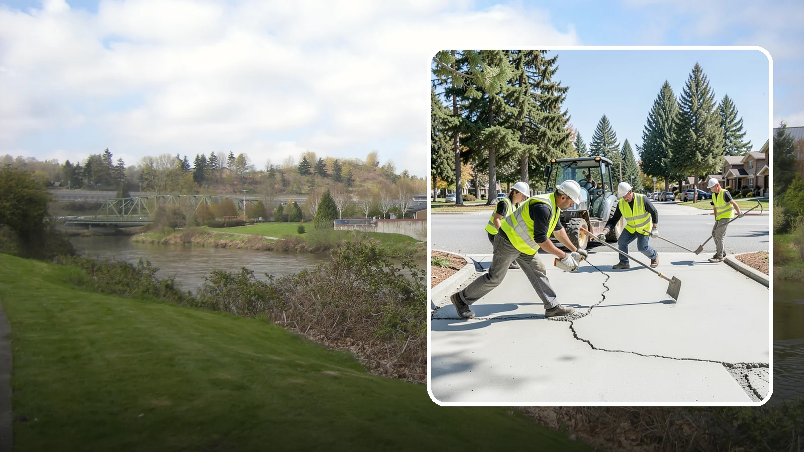 Concrete Repairs in Tukwila, King County, WA - We repair spalled, cracked, and settled public concrete flatwork to restore safe, code-compliant surfaces.