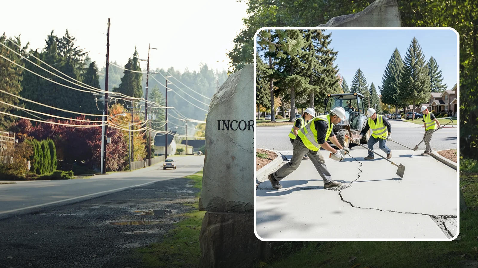 Concrete Repairs in Wilkeson, Pierce County, WA - We repair spalled, cracked, and settled public concrete flatwork to restore safe, code-compliant surfaces.